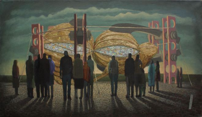 Supported Gold Form at Sunset